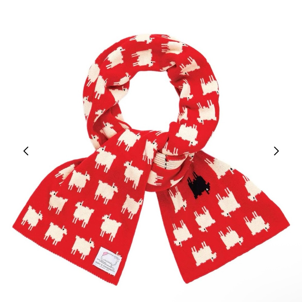 Rowing Blazers Sheep Cashmere Scarf Diana Red